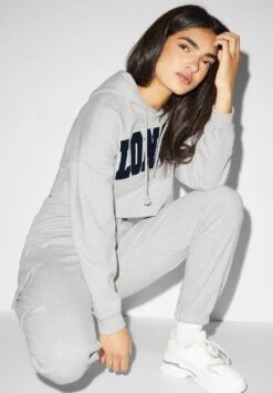 Sweatshirt - Light Gray Melange -Clockhouse 05adad33bbbc466db76b9aee9fa4ec31