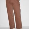 High Waist Trousers - Jean Droit - Beige
