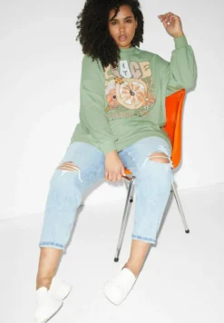 Sweatshirt - Light Green 10 Sweatshirt - Light Green -Clockhouse 26aa334b726a48f2a5643401dba449cc