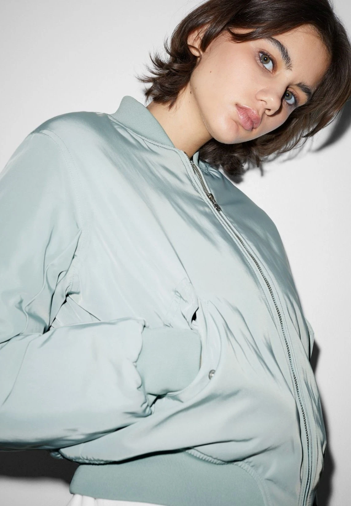 Blouson Bomber - Mint Green 3 Blouson Bomber - Mint Green – Image 3