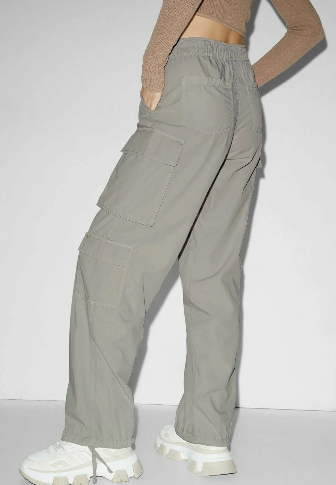 Pantalon Cargo - Light Gray 2 Pantalon Cargo - Light Gray – Image 2