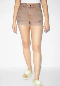 Short En Jean - Light Brown