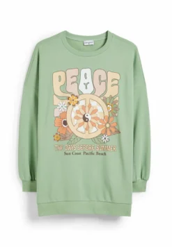 Sweatshirt - Light Green 11 Sweatshirt - Light Green -Clockhouse 3c500b48d3d94e208e8aca2a5135d3ae