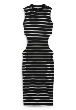 Robe Fourreau - Black White -Clockhouse 4c2a4541e77c496d81978fdb5d3e479c