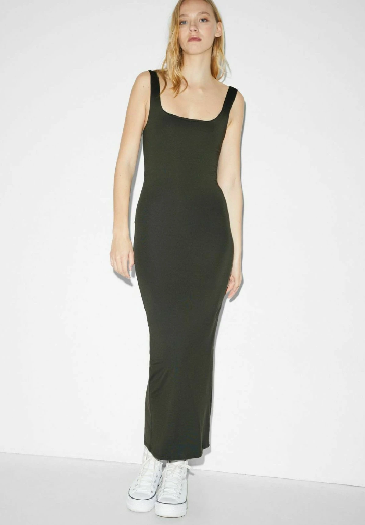 Robe Fourreau - Khaki 1 Robe Fourreau - Khaki