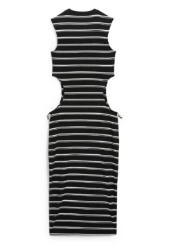 Robe Fourreau - Black White -Clockhouse 4cf10e152b0e4311aa58c929f57c777a