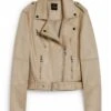 Vestes - Veste En Similicuir - Beige