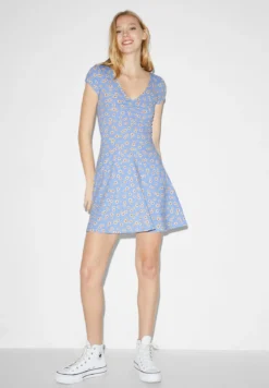 Robe En Jersey - Light Blue