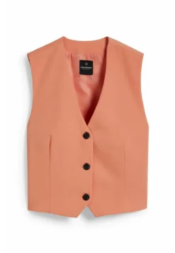 Veste Sans Manches - Orange -Clockhouse 6e7fed33ab2546178226adbf803df635