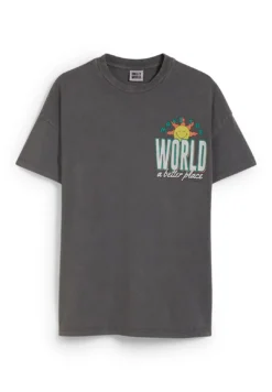 T-Shirt Imprimé - Gray -Clockhouse 738159d9405146c1ae98367fc96bfabc