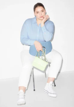 Chemisier - White Light Blue 10 Chemisier - White Light Blue -Clockhouse 7665aed76b2c4b6f86c73728b4eb2bcd