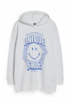 Smiley - Sweat À Capuche - White