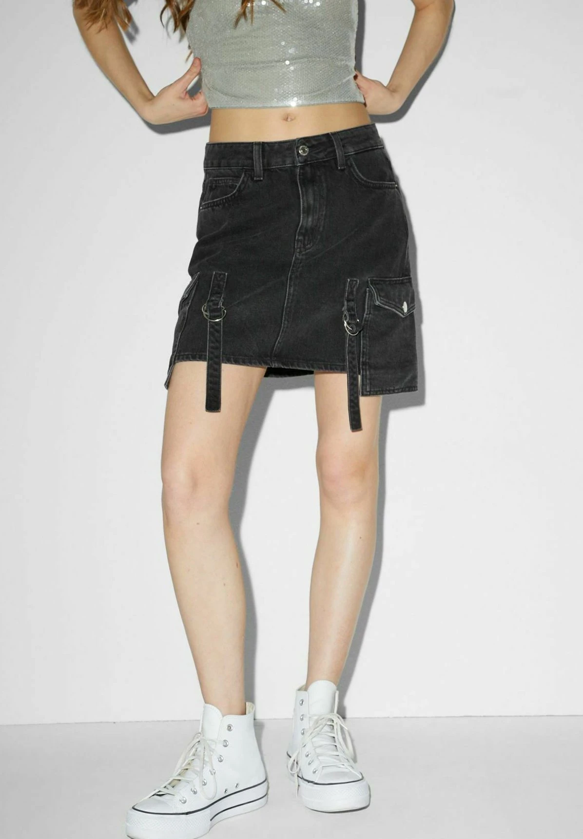 Jupe En Jean - Black 1 Jupe En Jean - Black