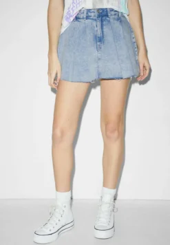 Jupe Plissée - Denim Light Blue