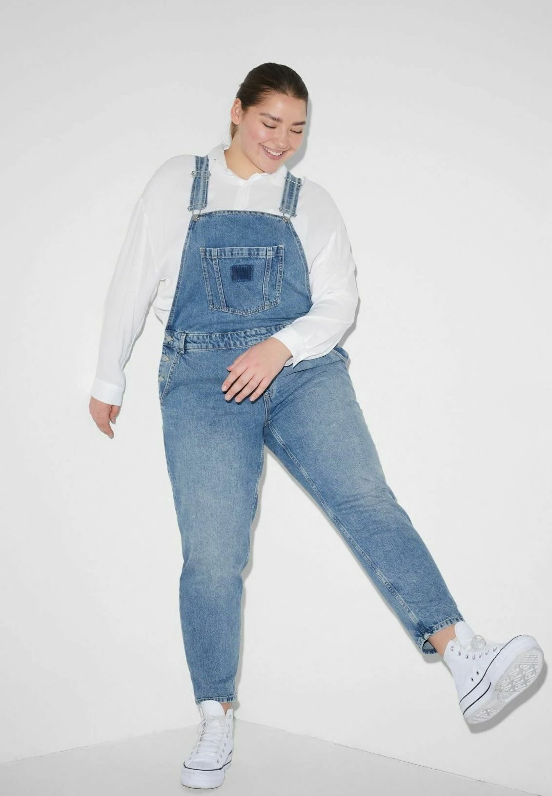 Salopette - Denim Light Blue 1 Salopette - Denim Light Blue