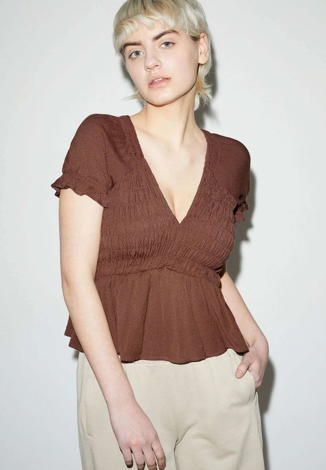 Blouse - Brown 1 Blouse - Brown