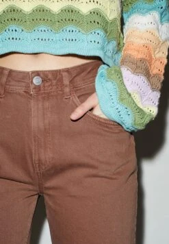 High Waist Trousers - Jean Droit - Beige -Clockhouse de0aa06dd4924ef2a89a8dd0f70d52c9